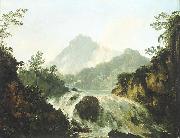 William Hodges A Cascade in the Tuauru Valley, Tahiti oil painting reproduction